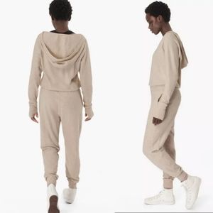 NWT Sweaty Betty Hibernate Fleece Jumpsuit Onsie Cozy Hooded Loungewear Large